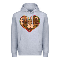 Heather Grey melanin skin tone heart black history Premium Hoodie - CowGirlArtShop