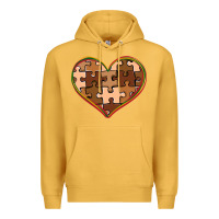 Mustard melanin skin tone heart black history Premium Hoodie - CowGirlArtShop
