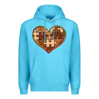 Ocean Blue melanin skin tone heart black history Premium Hoodie - CowGirlArtShop
