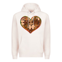 Pale Pink melanin skin tone heart black history Premium Hoodie - CowGirlArtShop