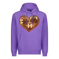 Purple melanin skin tone heart black history Premium Hoodie - CowGirlArtShop