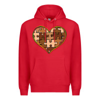 Red melanin skin tone heart black history Premium Hoodie - CowGirlArtShop
