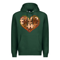 Sports Green melanin skin tone heart black history Premium Hoodie - CowGirlArtShop