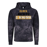 Cloud Black black blessed & beautiful Vintage Hoodie - MaliasSmallBusiness
