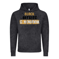 Vintage Black black blessed & beautiful Vintage Hoodie - MaliasSmallBusiness