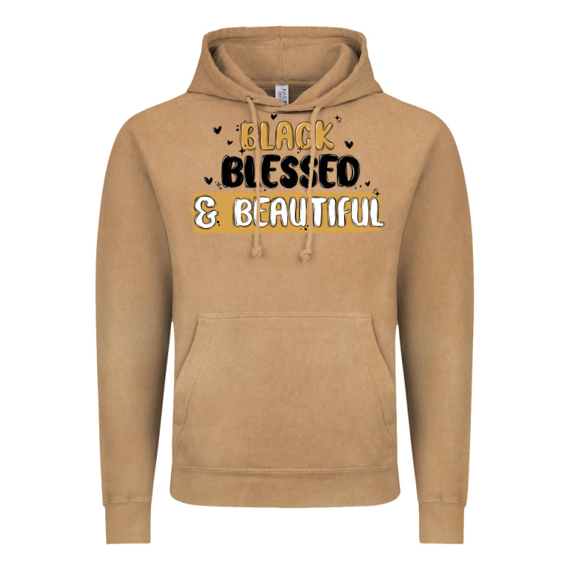Black Blessed & Beautiful Vintage Hoodie by MaliasSmallBusiness | Teevron