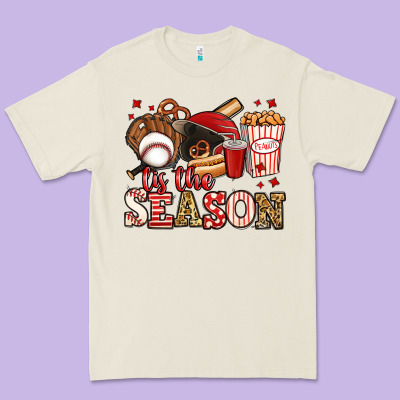 Tis The Season Baseball Premium Tee Designed By Jasminsmagicworld