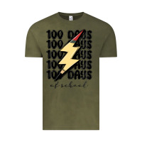 Vintage Olive 100 days of school Vintage Tee - MaliasSmallBusiness