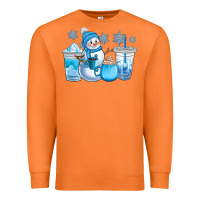 Carrot winter snowman coffee cups Premium Sweatshirt - CowGirlArtShop