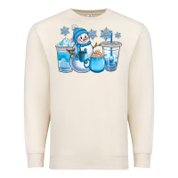 Sandshell winter snowman coffee cups Premium Sweatshirt - CowGirlArtShop