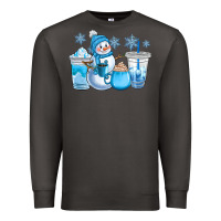 Smoke winter snowman coffee cups Premium Sweatshirt - CowGirlArtShop