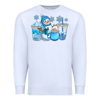 White winter snowman coffee cups Premium Sweatshirt - CowGirlArtShop
