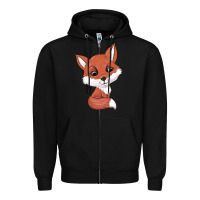 Black fox Zipper Hoodie - texasbilliewilder