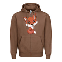 Chestnut fox Zipper Hoodie - texasbilliewilder