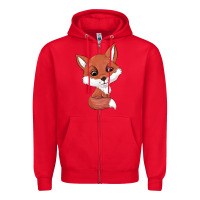 Red fox Zipper Hoodie - texasbilliewilder