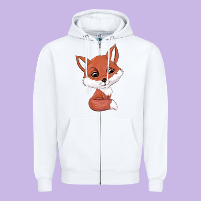 Fox Zipper Hoodie Designed By Texasbilliewilder