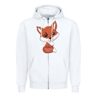 White fox Zipper Hoodie - texasbilliewilder