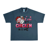 Midnight Navy i see you chicken out Urban Heavy Tee - MaliasSmallBusiness