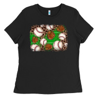 Black baseball glove background Ladies Tee - JahusDesignShop