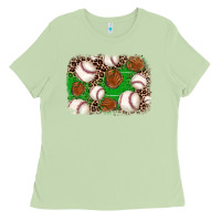 Matcha baseball glove background Ladies Tee - JahusDesignShop