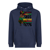 Navy juneteenth 1865 because my ancestors Heavyweight Hoodie - CowGirlArtShop