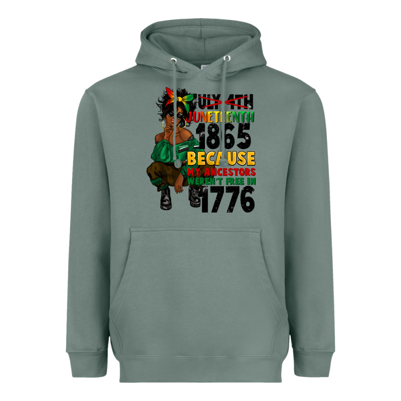 Juneteenth 1865 Because My Ancestors Heavyweight Hoodie by CowGirlArtShop | Teevron