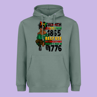 Juneteenth 1865 Because My Ancestors Heavyweight Hoodie Designed By Cowgirlartshop