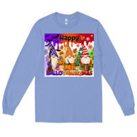 Colony Blue happy hallothanksmas gnomies Long Sleeve Tee - MaliasSmallBusiness