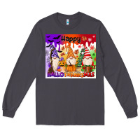 Smoke happy hallothanksmas gnomies Long Sleeve Tee - MaliasSmallBusiness
