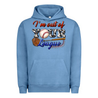 Pigment Pebble Blue i' m out of your league Urban Hoodie - BundleAndBundleShop