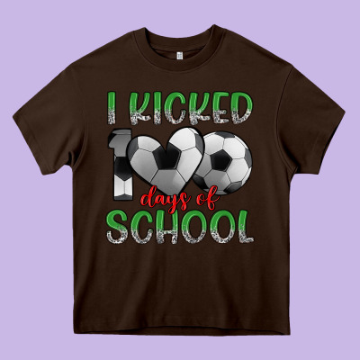 I Kicked 100 Days Of School Heavy Core Tee Designed By Artiststas