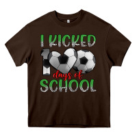Chocolate Brown i kicked 100 days of school Heavy Core Tee - Artiststas