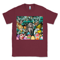 Burgundy easter Classic Tee - CowhideDigitalArt
