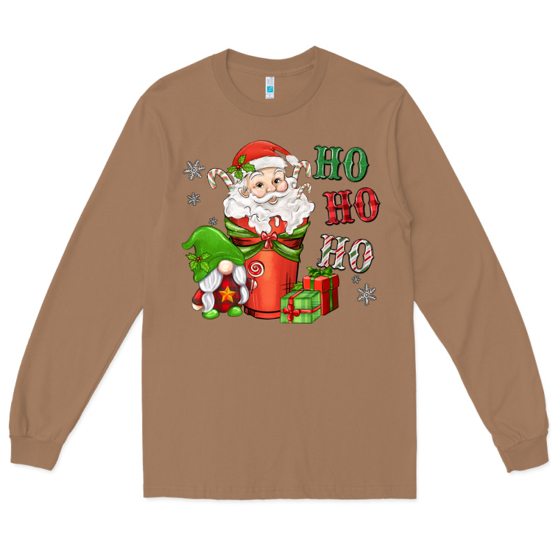 Ho Ho Ho Gnome Santa Coffee Cup Long Sleeve Tee by MaliasSmallBusiness | Teevron