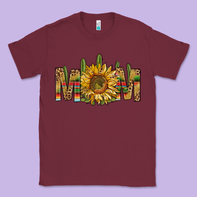Western Mom With Sunflower Classic Tee Designed By Nancycooperartshop