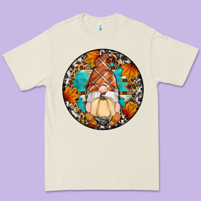 Fall Gnomes Round Earrings Premium Tee Designed By Artiststas