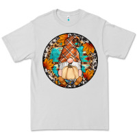 Dove Grey fall gnomes round earrings Premium Tee - Artiststas