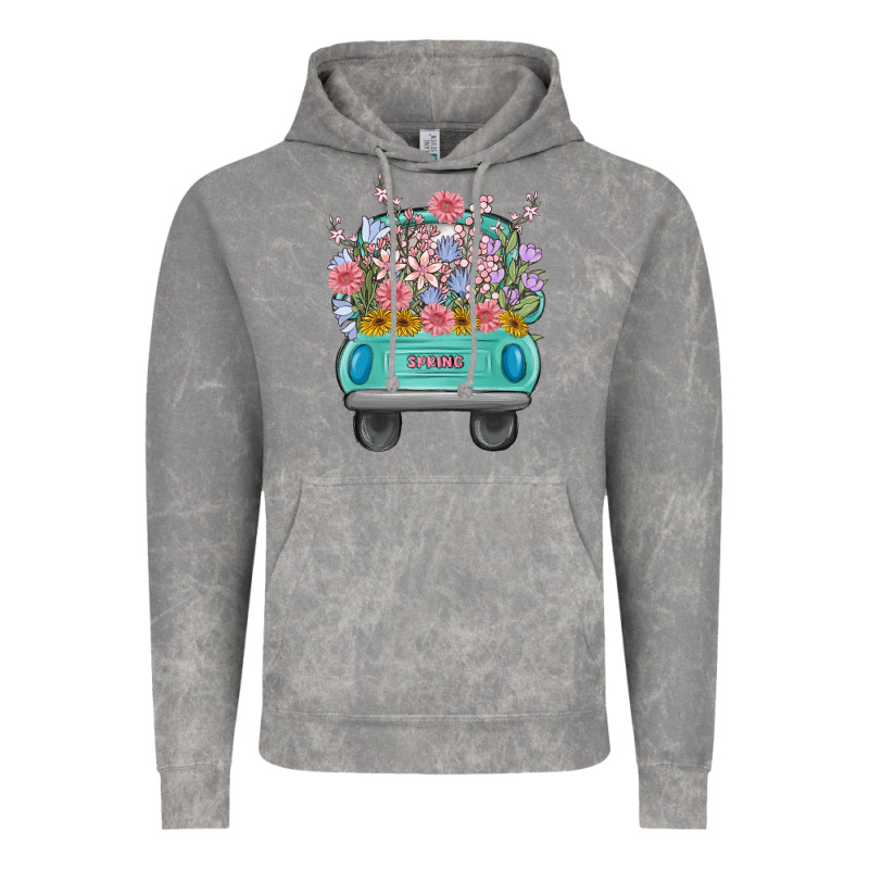 Truck With Flowers Vintage Hoodie by MaliasSmallBusiness | Teevron