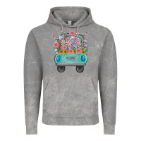 Cloud Rock truck with flowers Vintage Hoodie - MaliasSmallBusiness