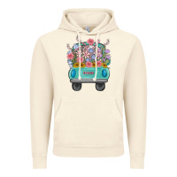 Vintage Artic truck with flowers Vintage Hoodie - MaliasSmallBusiness
