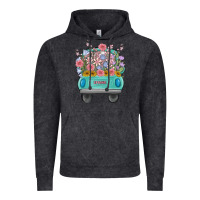 Vintage Black truck with flowers Vintage Hoodie - MaliasSmallBusiness