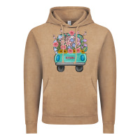 Vintage Coffee truck with flowers Vintage Hoodie - MaliasSmallBusiness