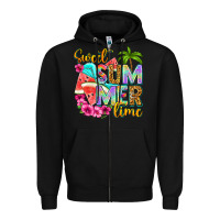 Black sweet summer time Zipper Hoodie - NancyCooperArtShop