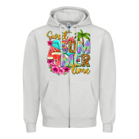 Dove Grey sweet summer time Zipper Hoodie - NancyCooperArtShop