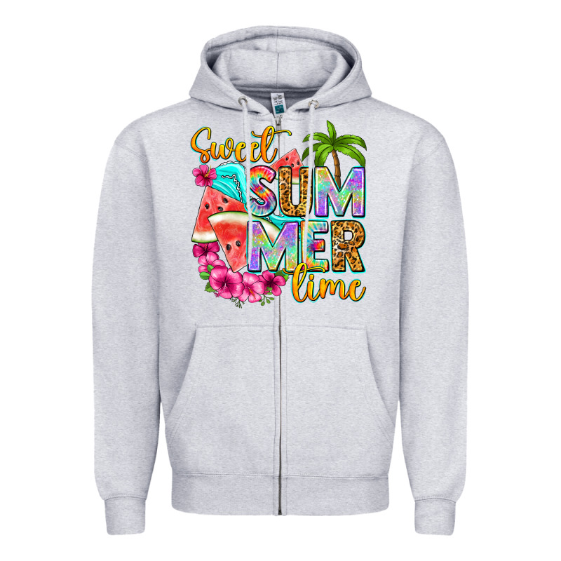 Sweet Summer Time Zipper Hoodie by NancyCooperArtShop | Teevron