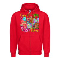 Red sweet summer time Zipper Hoodie - NancyCooperArtShop