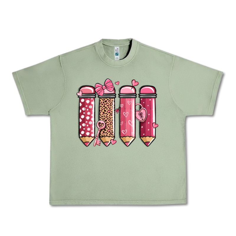 Valentine' Day Teacher School Pencils Urban Heavy Tee by MaliasSmallBusiness | Teevron