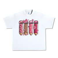 White valentine' day teacher school pencils Urban Heavy Tee - MaliasSmallBusiness