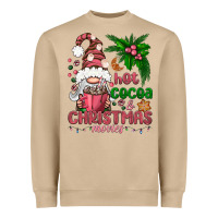 Mushroom Pink Christmas hot cocoa and christmas movies Heavyweight Sweatshirt - NancyCooperArtShop