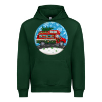 Forest Green santa claus with retro van  christmas ornament Urban Hoodie - BundleAndBundleShop